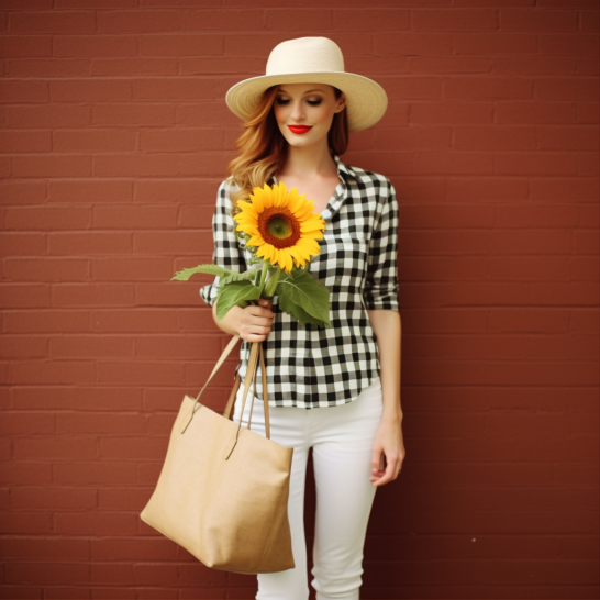 Woman Sunflower Bag